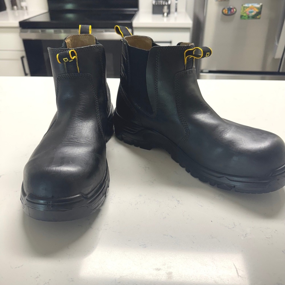 Dakota Work Boots Mens 12 Black Full Grain Leather CSA Steel Toe Chelsea 6101